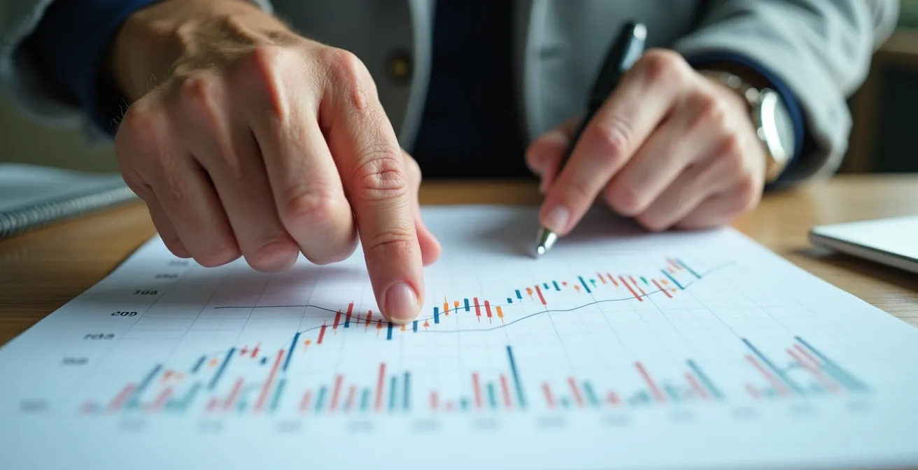 Family member reviewing care charts and graphs with a healthcare provider
