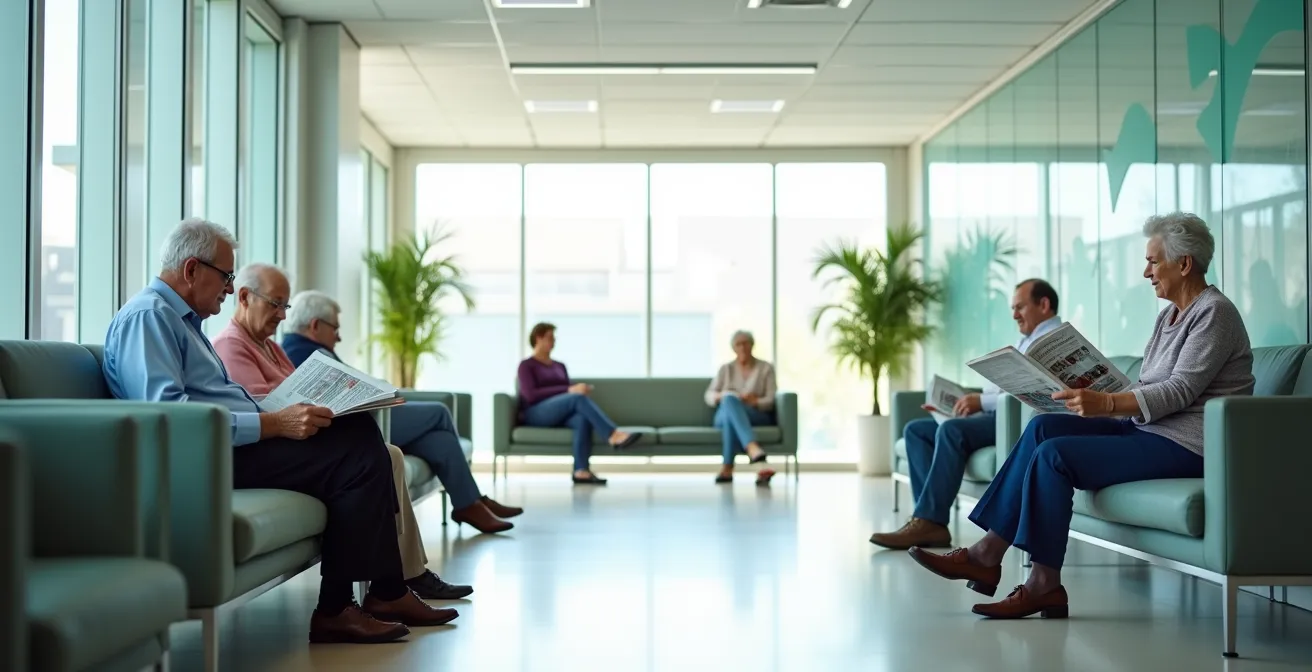 Multi-generational patients in modern healthcare facility